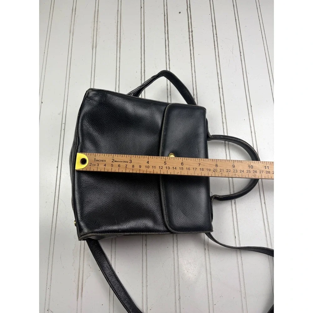 Coach Vintage Y2K Black Pebbled Leather Restored Court Crossbody Bag Purse $520